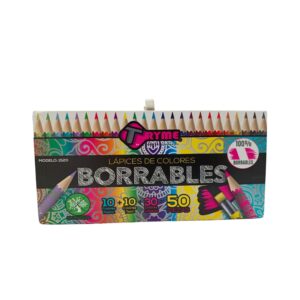 Lápices de colores borrables 50 pz - TRYME