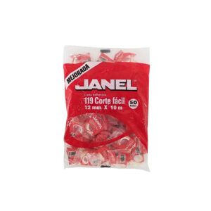 Cinta adhesiva 119 corte fácil 12 mm × 10 m - JANEL