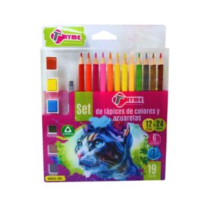 Set de lápices de colores y acuarelas - Tryme