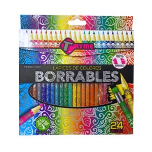 Lápices de colores borrables 24 pz - Tryme