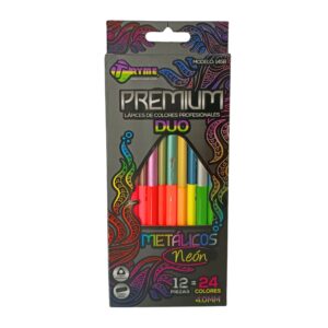 Lápices de colores profesionales premium duo metálicos neón - Tryme