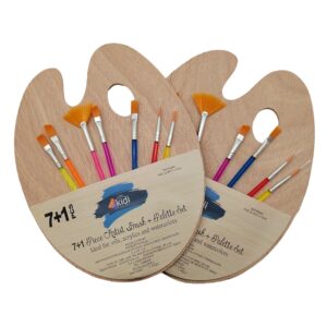 Godete de madera con pinceles - Kidi